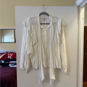 & Other Stories Sheer Shirt with Ruffle Detail